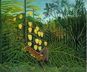 Combate De Un Tigre Y Un Búfalo — Henri Julien Félix Rousseau (le Douanier)