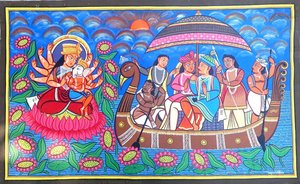 Painting Of Kamale Kamini — Anwar Chitrakar