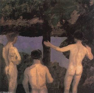 Three Nude Boys — Károly Ferenczy