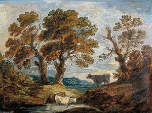 Wooded Landscape With Cows — Gainsborough Dupont