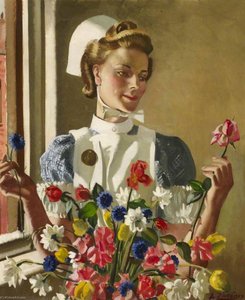 Sister And Flowers — Anna Katrina Zinkeisen
