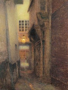 Eine Gasse Bei Nacht — Henri Le Sidaner