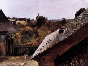 View Of Rooftops And Gardens — Carl Blechen