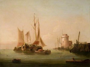Calm Morning Off The Dutch Coast — John Wilson Ewbank