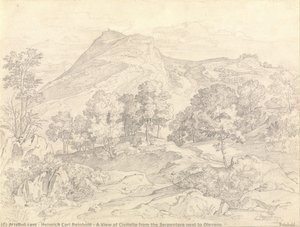 A View Of Civitella From The Serpentara Next To Olevano — Heinrich Carl Reinhold