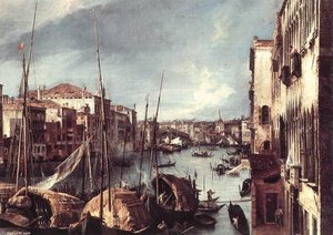 El Gran Canal Con El Puente De Rialto Al Fondo (detalle) — Giovanni Antonio Canal