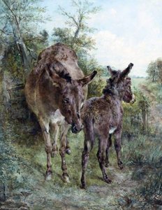Donkey And Foal — William Joseph Julius Caesar Bond