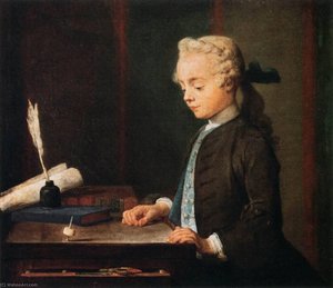 Un Niño Con Un Trompo — Jean-baptiste-siméon Chardin