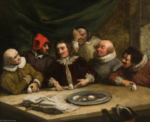 Columbus And The Egg (copy After William Hogarth) — Thomas Robson
