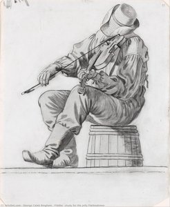 Fiddler (study For The Jolly Flatboatmen) — George Caleb Bingham