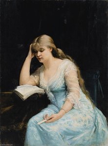 Portrait Of A Young Woman Reading — Marie Bashkirtseff