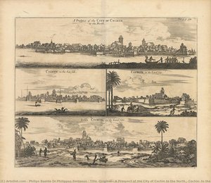 Title (original): A Prospect Of The City Of Cochin To The North / Cochin, To The Sea Side / Cochin, On The Land Side / Intire Cochin, On The Land Side. — Philips Baelde Or Philippus Baldaeus