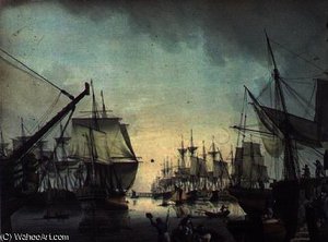 A View Of The Pool, Below London Bridge — Samuel Atkins