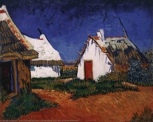 Three White Cottages In Saintes Maries — Joos Vincent De Vos