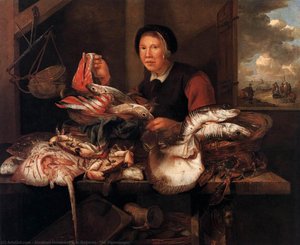 The Fishmonger — Abraham Hendricksz. Van Beyeren