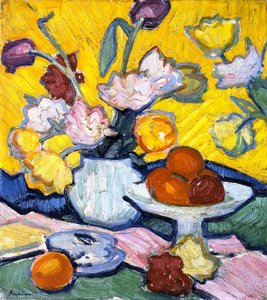 Tulips And Cup — Samuel John Peploe