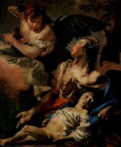 Hagar Assisted By The Angel — Giambattista Tiepolo