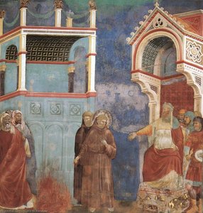 Legenda Sfântului Francisc - [11] - Sfântul Francisc În Fața Sultanului (înceerciți Prin Foc) — Giotto Di Bondone