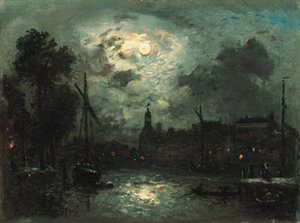 View Of The Bowed Amsterdam — Johan Barthold Jongkind
