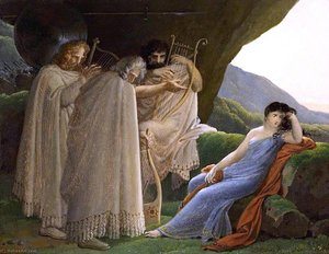 Malvina Mourning The Death Of Her Fiancé Oscar — Anne-louis Girodet