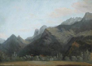 Mountainous Wooded Landscape — Joseph Pierre Xavier Bidauld