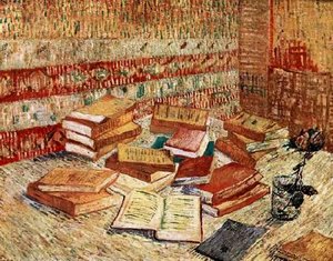 Still Life With French Novels And A Rose — Vincent Willem Van Gogh