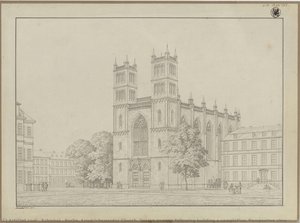 Berlino. Chiesa Di Friedrichswerder. Progetto Come Appare Dopo Il Completamento Dell'edificio. Vista Prospettica — Karl Friedrich Schinkel