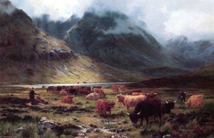 Highland Cattle In A Glen — Louis Bosworth Hurt
