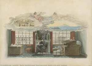 Berlin, Klosterstrasse. Gewerbeinstitut. Beuth In His Work Residence — Karl Friedrich Schinkel