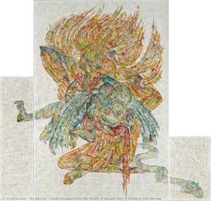 Snake Escapes From The Mouth Of Garuda Who Is Biting To Kill Herring — Wu Jian’an