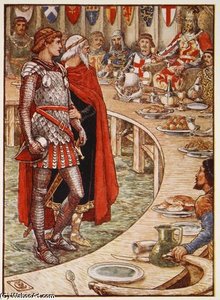 Sir Galahad Is Brought To The Court Of King Arthur — Walter Crane