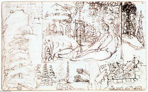 Sketchbook, Folio 5 Verso — Samuel Palmer