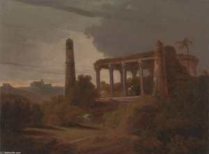 Indian Landscape With Temple Ruins — Thomas And William Daniell
