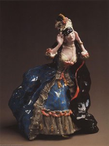 Lady Taking Off A Mask — Konstantin Andreevic Somov
