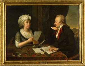 Portrait Of Vittorio Alfieri And Louise Stolberg D’albany — François Xavier Fabre