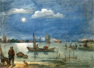 Fishermen By Moonlight — Hendrick Avercamp
