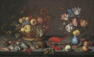 Fruit, Flowers, And Shells — Balthasar Van Der Ast
