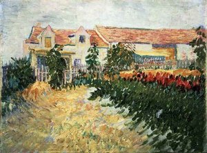 House With Sunflowers — Vincent Willem Van Gogh
