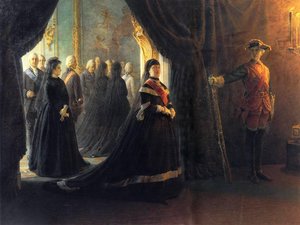 Catherine Ii At The Coffin Of Empress Elizabeth — Nikolai Ge