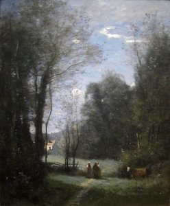 The Maison Blanche Of Servres — Jean-baptiste-camille Corot