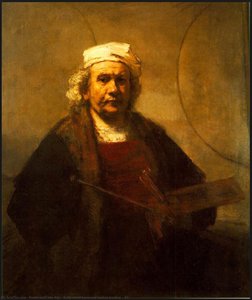 Autoritră Portret Cu Două Cercuri — Rembrandt Van Rijn