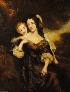 Martha Buckworth, Mrs William Lyde Wiggett Chute, With Her Son, Chaloner William Chute (1838–1892) — Frederick Richard Say