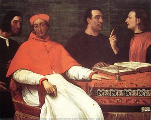 Cardinal Bandinello Sauli, His Secretary, And Two Geographers — 세바스티아노 델 피옴보