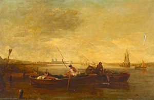 River Thames To The West, With The Isle Of Dogs — Sir Augustus Wall Callcott