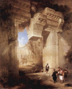 Deutsch Der Eingang Zum Goldenen Tempel In Baalbeck — David Roberts