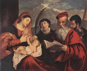 Maria Mit Dem Kind Und Heiligen — Tizian Ramsay Peale Ii