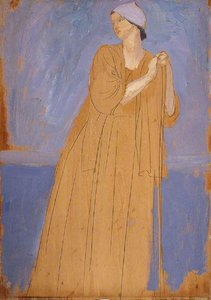 Girl Leaning On A Stick — Augustus Edwin John