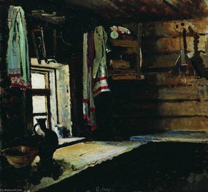 Interior Of A Peasant House — Sergey Arsenievich Vinogradov