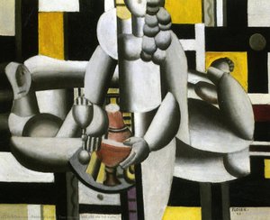 Dos Mujeres Y Naturaleza Muerta Primera Versión — Fernand Léger