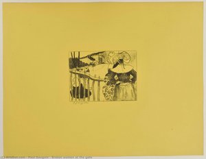 Donne Bretoni Al Cancello — Eugène Henri Paul Gauguin